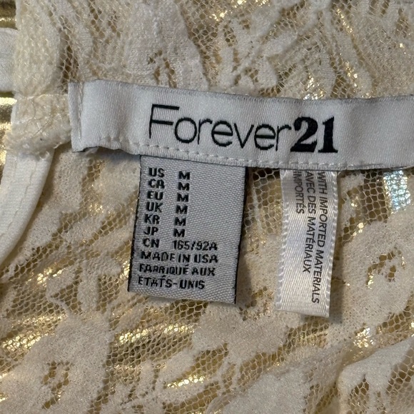 Forever 21 Cream Lace Long Sleeve Shirt - Picture 5 of 5
